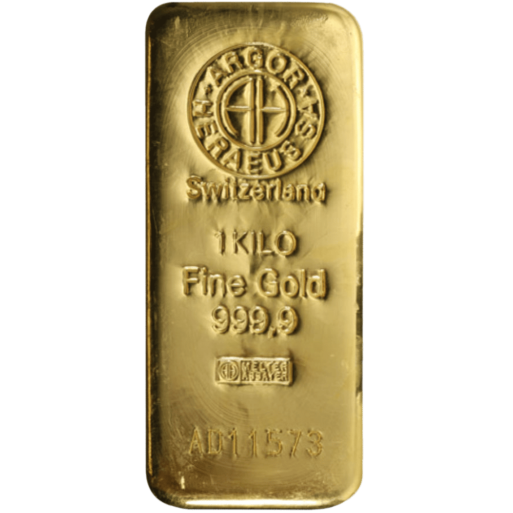 1 Kilo Argor Heraeus Gold Bar (New w/ Assay)