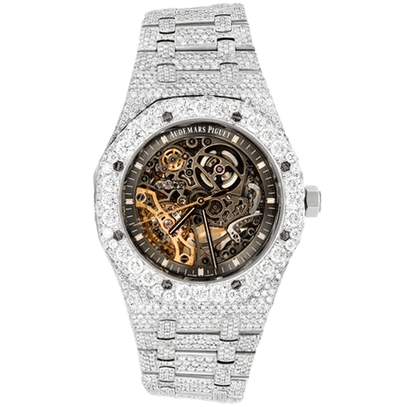 Audemars Piguet Fully Iced Out Royal Oak Skeleton 41mm Steel