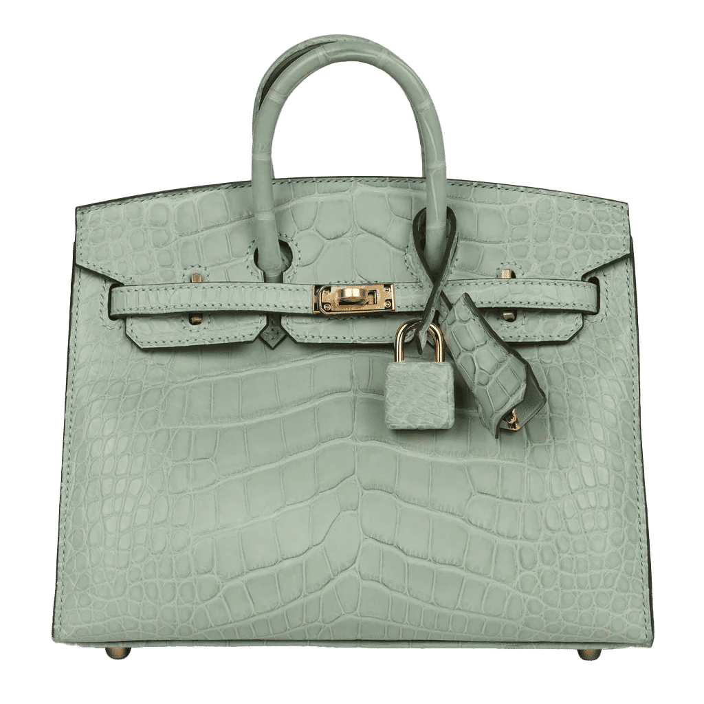 Hermès Birkin Sellier 20 Vert D'eau Matte Alligator Gold Hardware