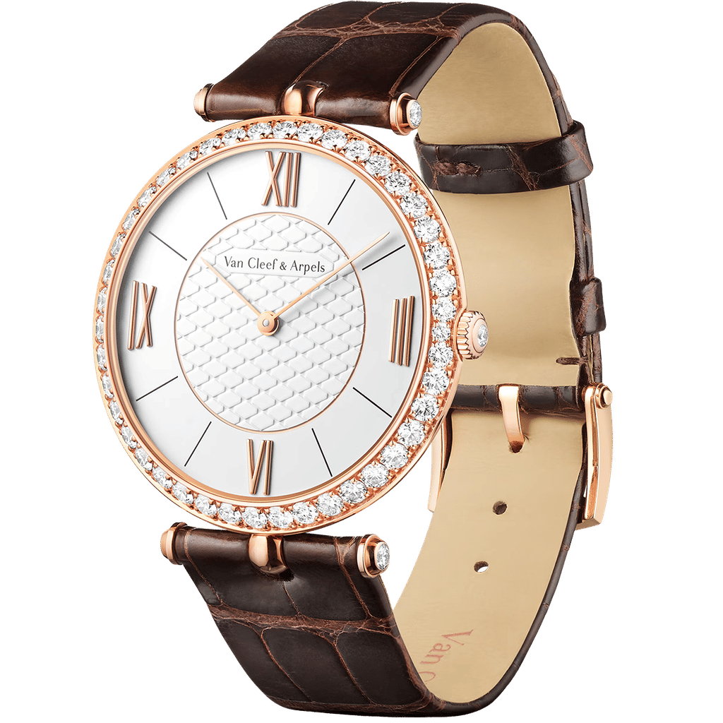 Van Cleef & Arpels Pierre 18K Rose Gold Diamond 38mm