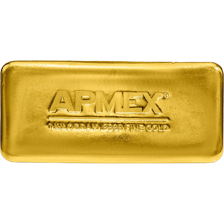 1 kilo Cast-Poured Gold Bar - APMEX