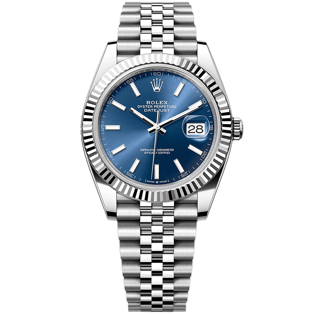 Rolex Datejust White Gold Blue Dial Jubilee 41mm