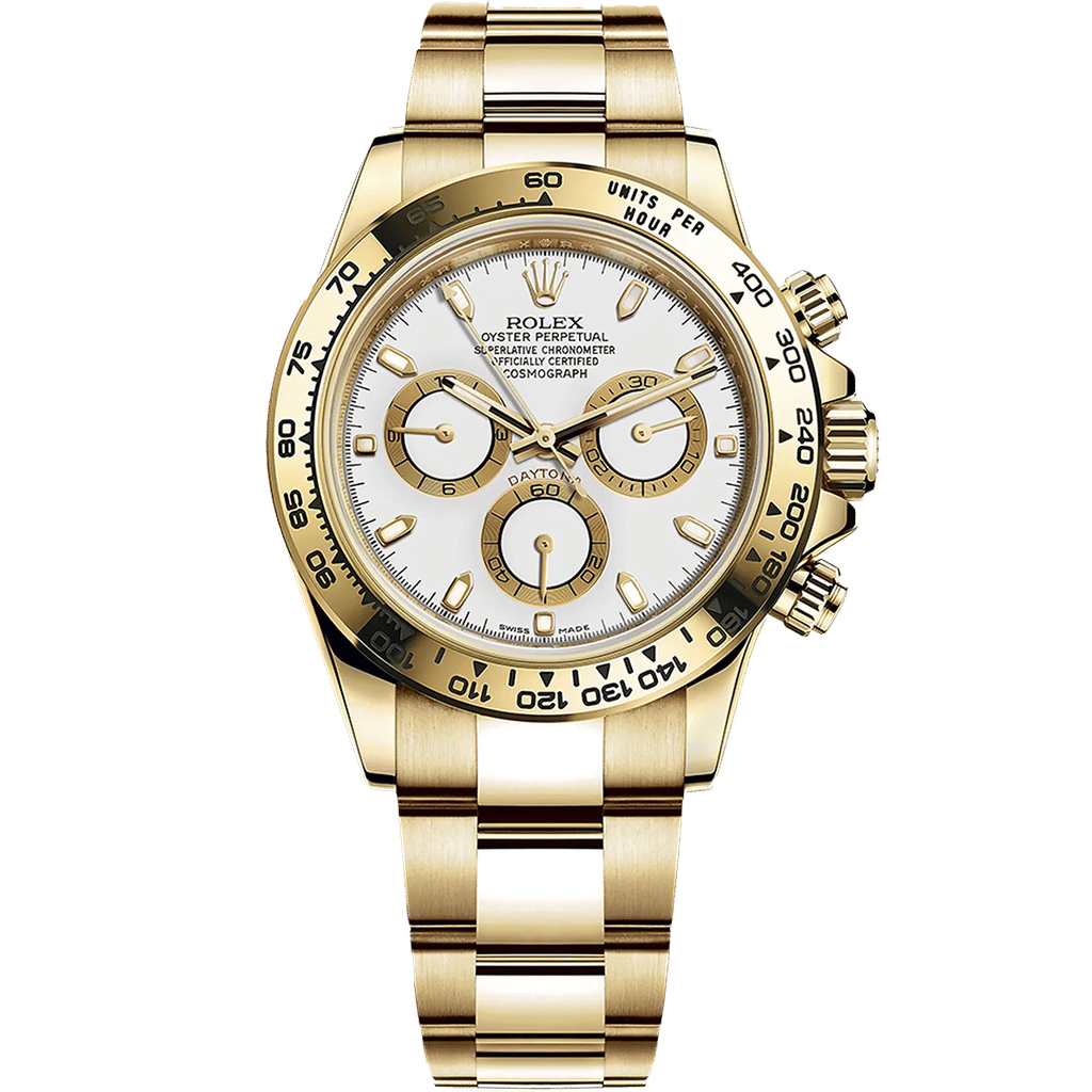 Rolex Daytona Yellow Gold White Dial 40mm