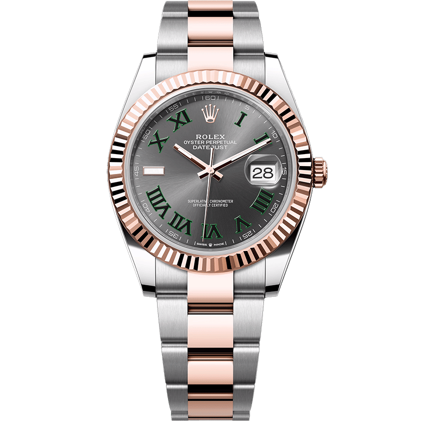 Rolex Datejust Two Tone Rose Gold "Wimbledon" Oyster 41mm