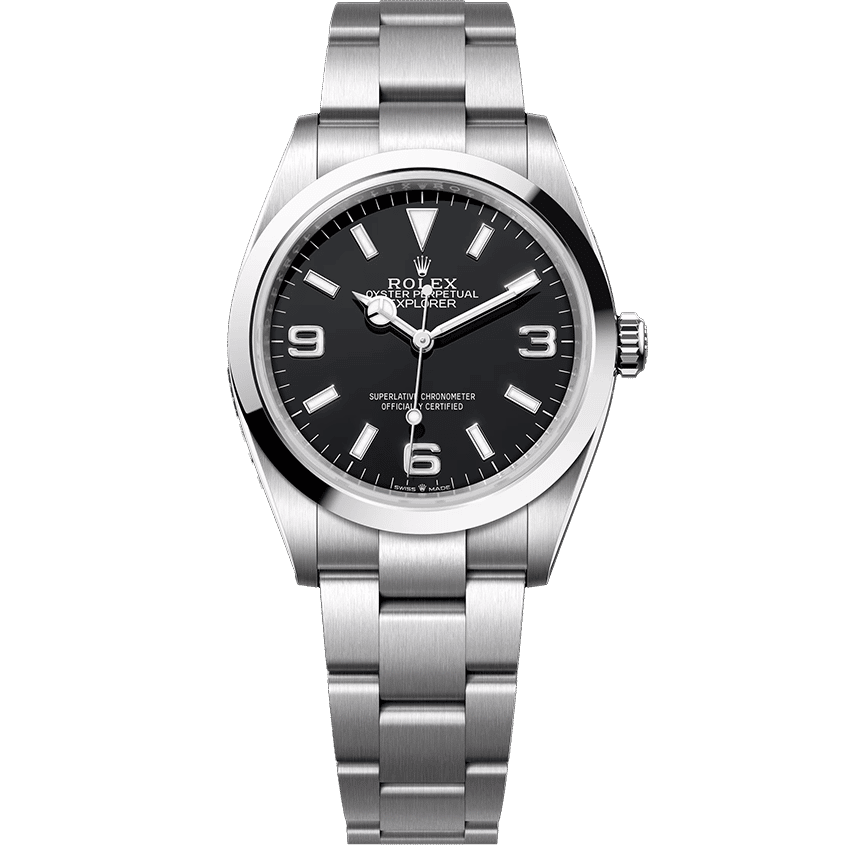 Rolex Explorer Steel Black Dial 36mm