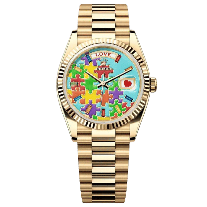 Rolex Day-Date Puzzle Emoji Jigsaw Motif Dial 36mm