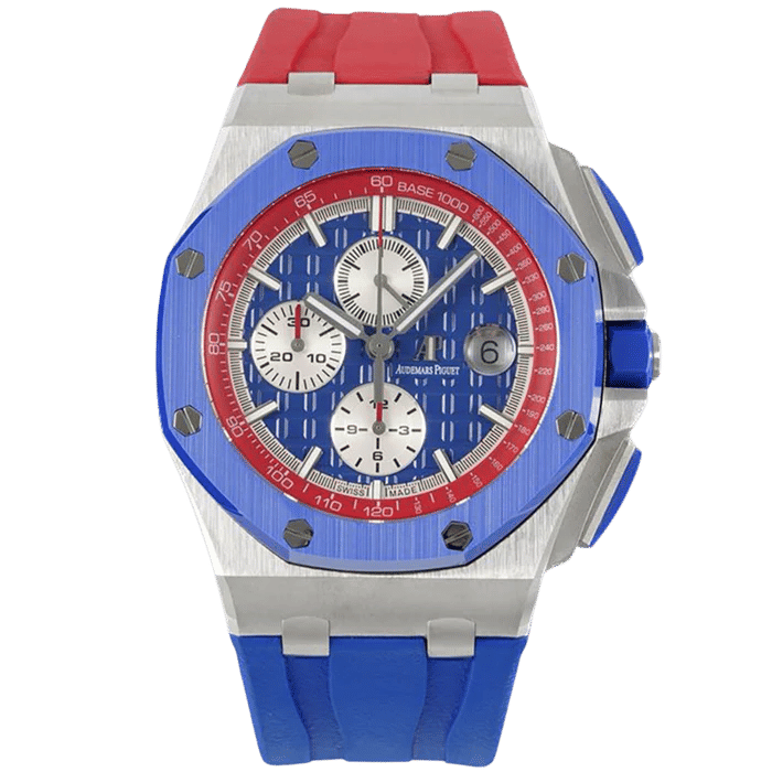 Audemars Piguet Stainless Steel USA Edition (Red/Blue) Offshore With Blue Ceramic Bezel 42mm