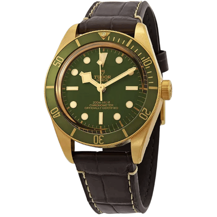 Tudor Black Bay 41 Yellow Gold Green Dial With Green Strap 41mm