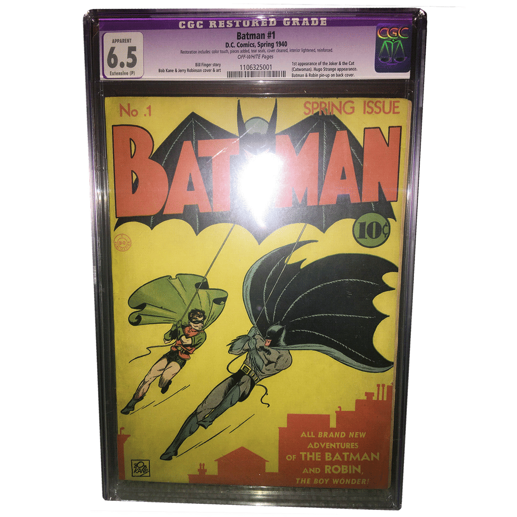 Batman #1 D.C. Comics, Spring 1940 CGC 6.5 (R)
