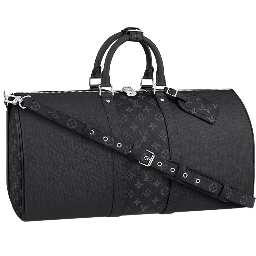Louis Vuitton Keepall Bandouliere Monogram Eclipse 50 Black