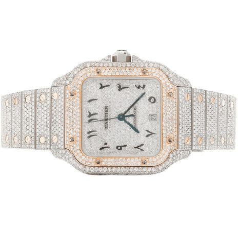 Santos De 40MM 18k Yellow Gold & Steel - 21.50ctw