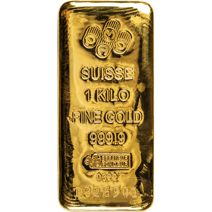 1 Kilo PAMP Suisse Gold Bar (New, Cast w/ Assay)