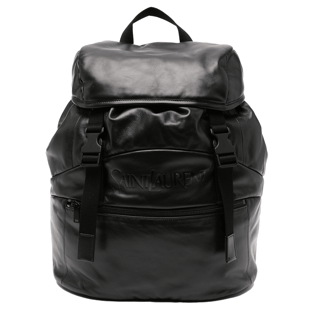 Saint Laurent logo-print leather backpack