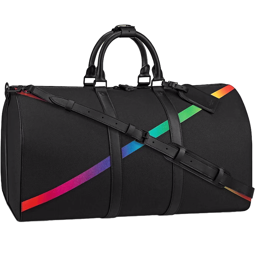Louis Vuitton Keepall Bandouliere Taiga 50 Black/Rainbow