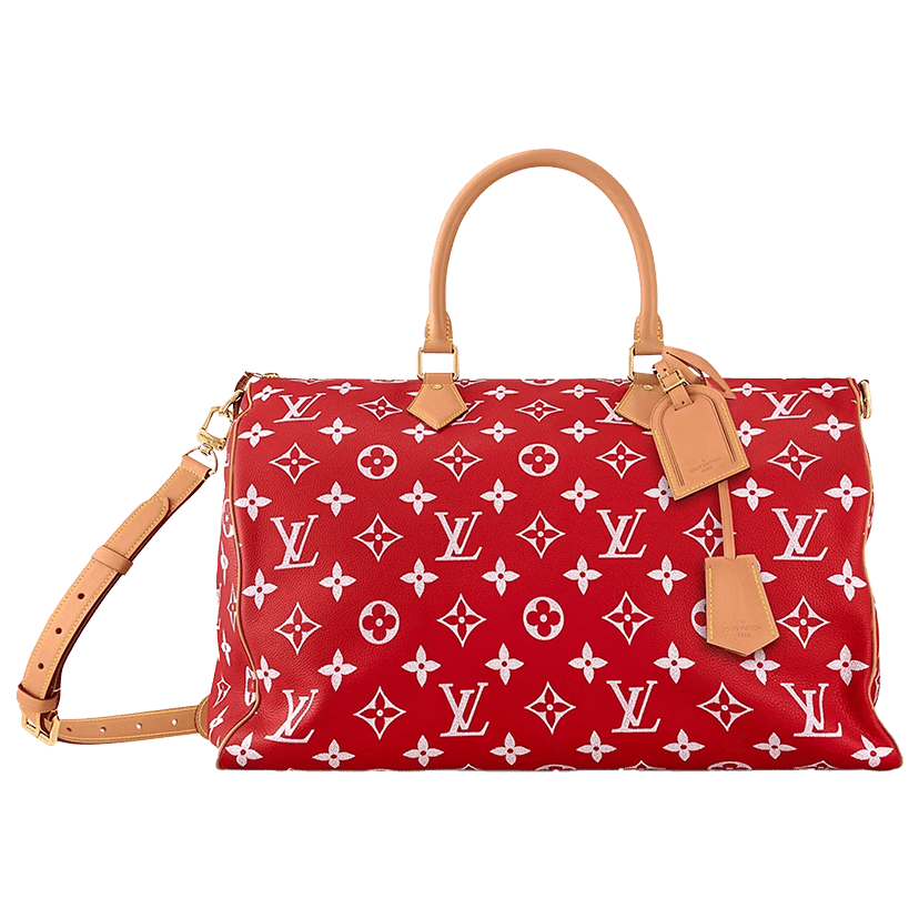Louis Vuitton Speedy P9 Bandoulière 50 Monogram Leather Red