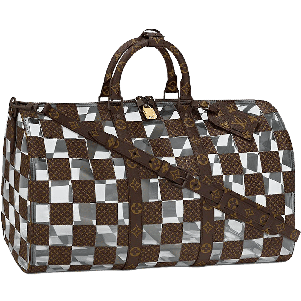 Louis Vuitton Keepall Bandouliere 50 Monogram Chess Brown/Clear