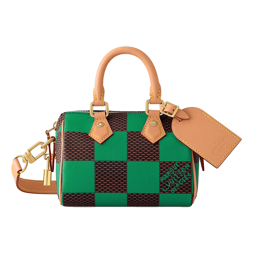 Louis Vuitton Nano Speedy Bandoulière Damier Pop Green