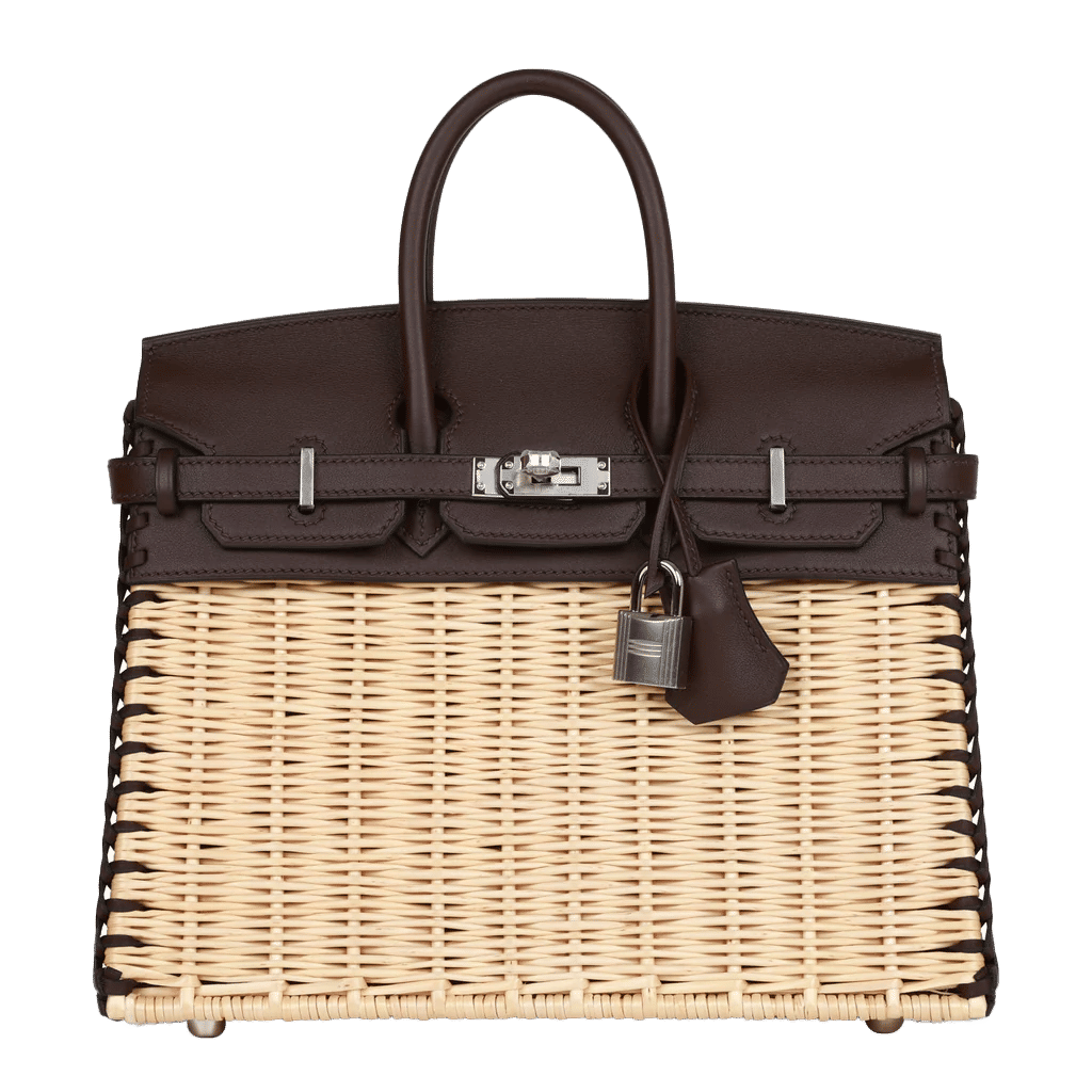 Hermès Picnic Sellier Birkin 25 Rouge Sellier Swift Palladium Hardware