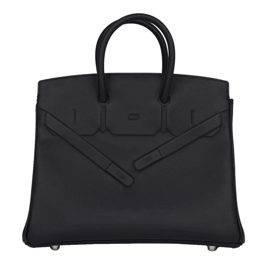 Hermès Birkin Shadow 25 Caban Swift Palladium Hardware