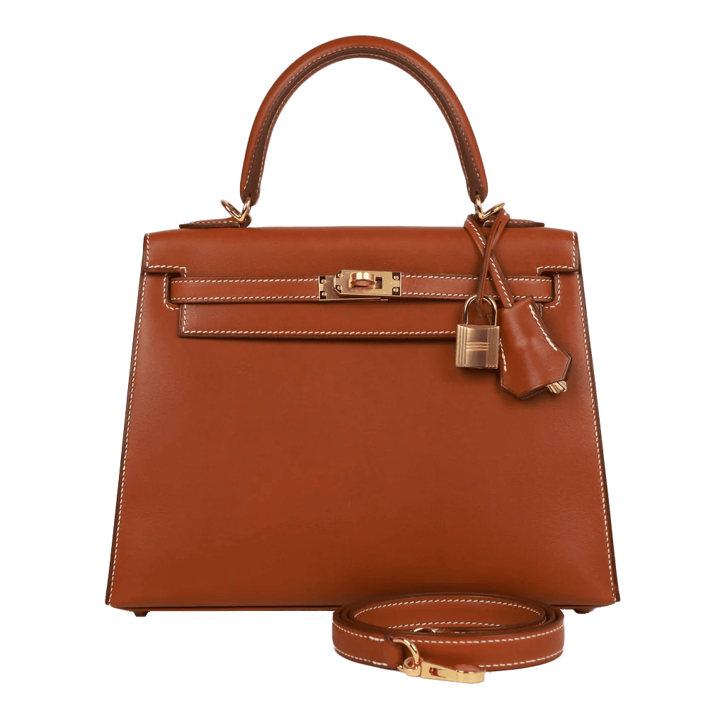 Hermès Kelly Sellier 25 Fauve Barenia Gold Hardware