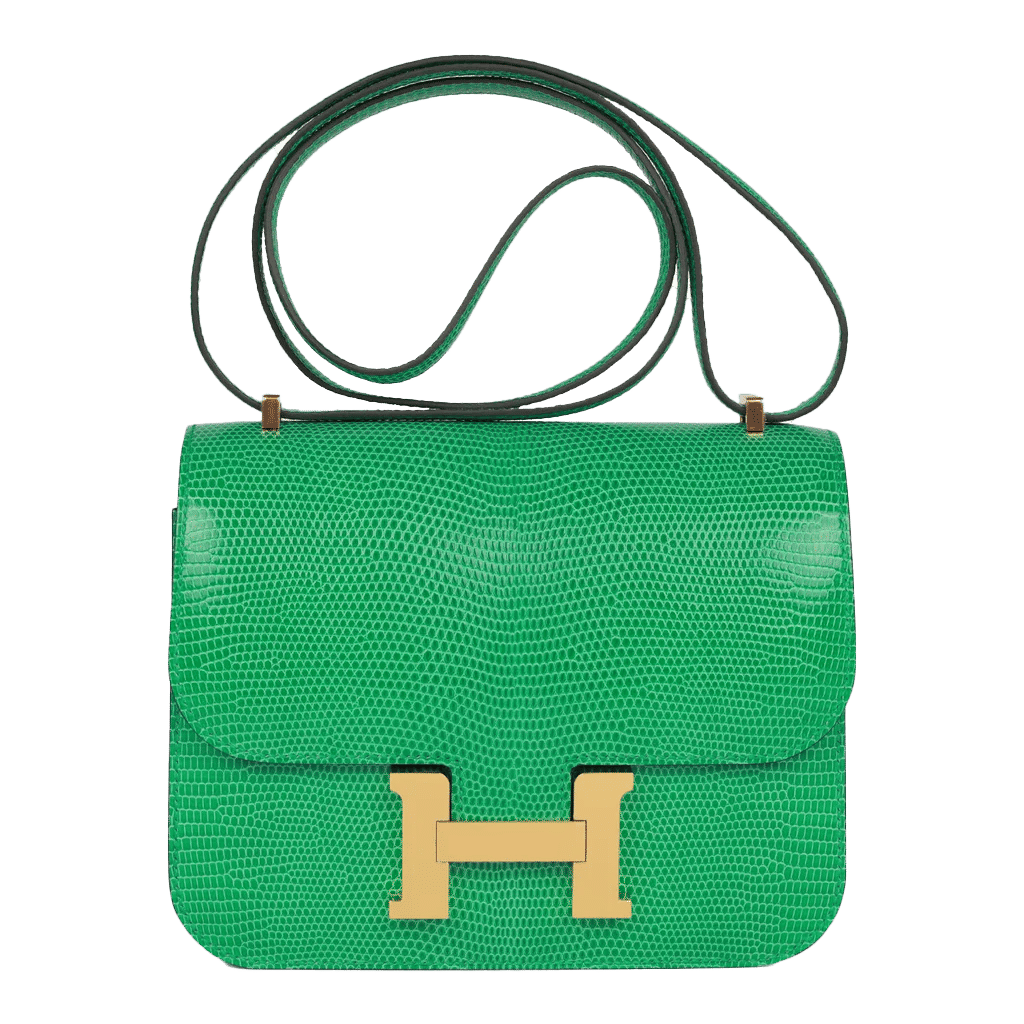 Hermès Mini Constance 18 Menthe Lizard Salvator Gold Hardware