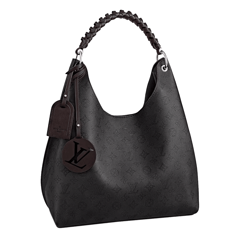 Louis Vuitton Carmel Mahina Hobo Bag Black
