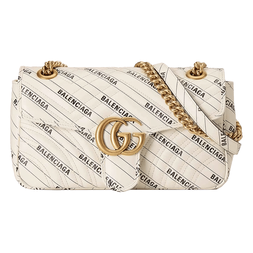 Gucci x Balenciaga The Hacker Project Small GG Marmont Bag White
