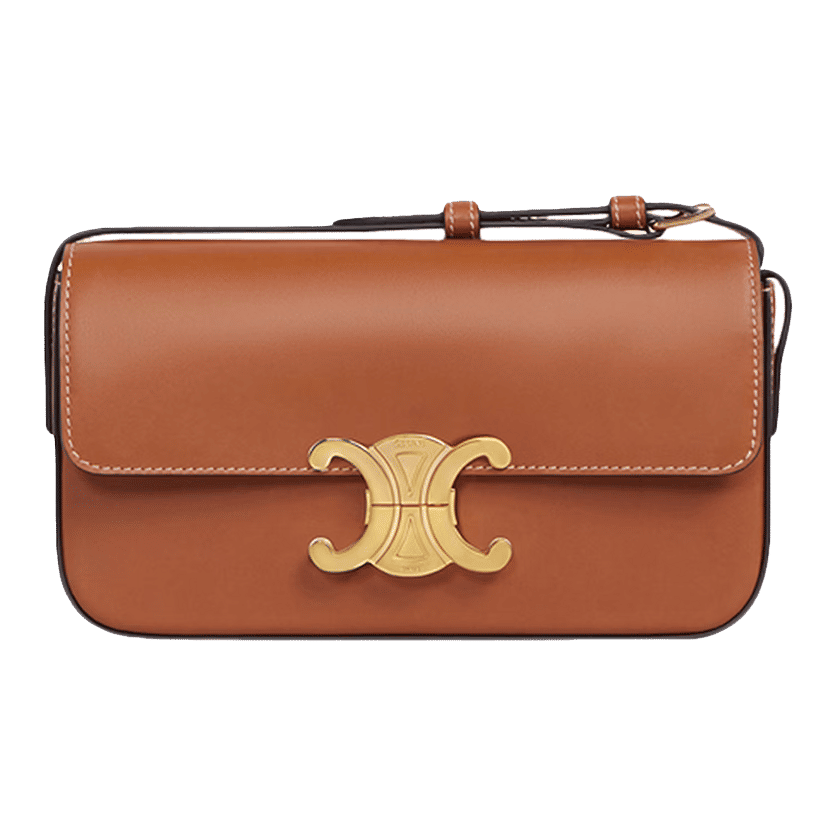 Celine Triomphe Shoulder Bag Tan