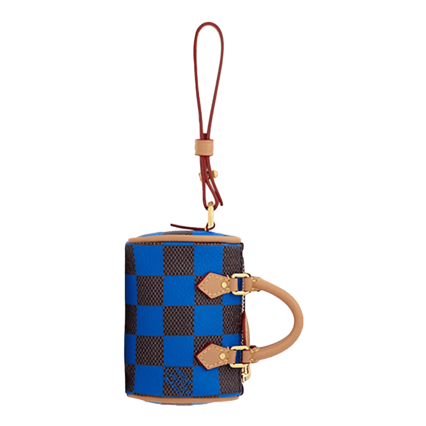 Louis Vuitton Damier Pop Mini Speedy Bag Charm Blue