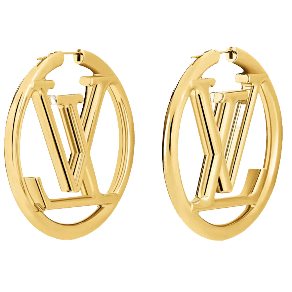 Louis Vuitton Louise Hoop Earrings Gold