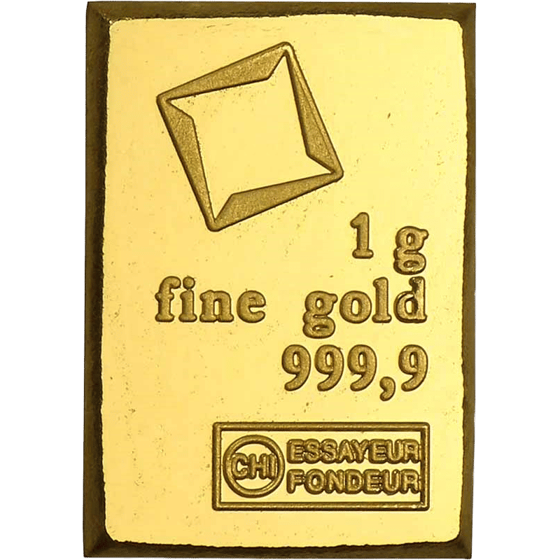 1 gram Gold Bar - Valcambi