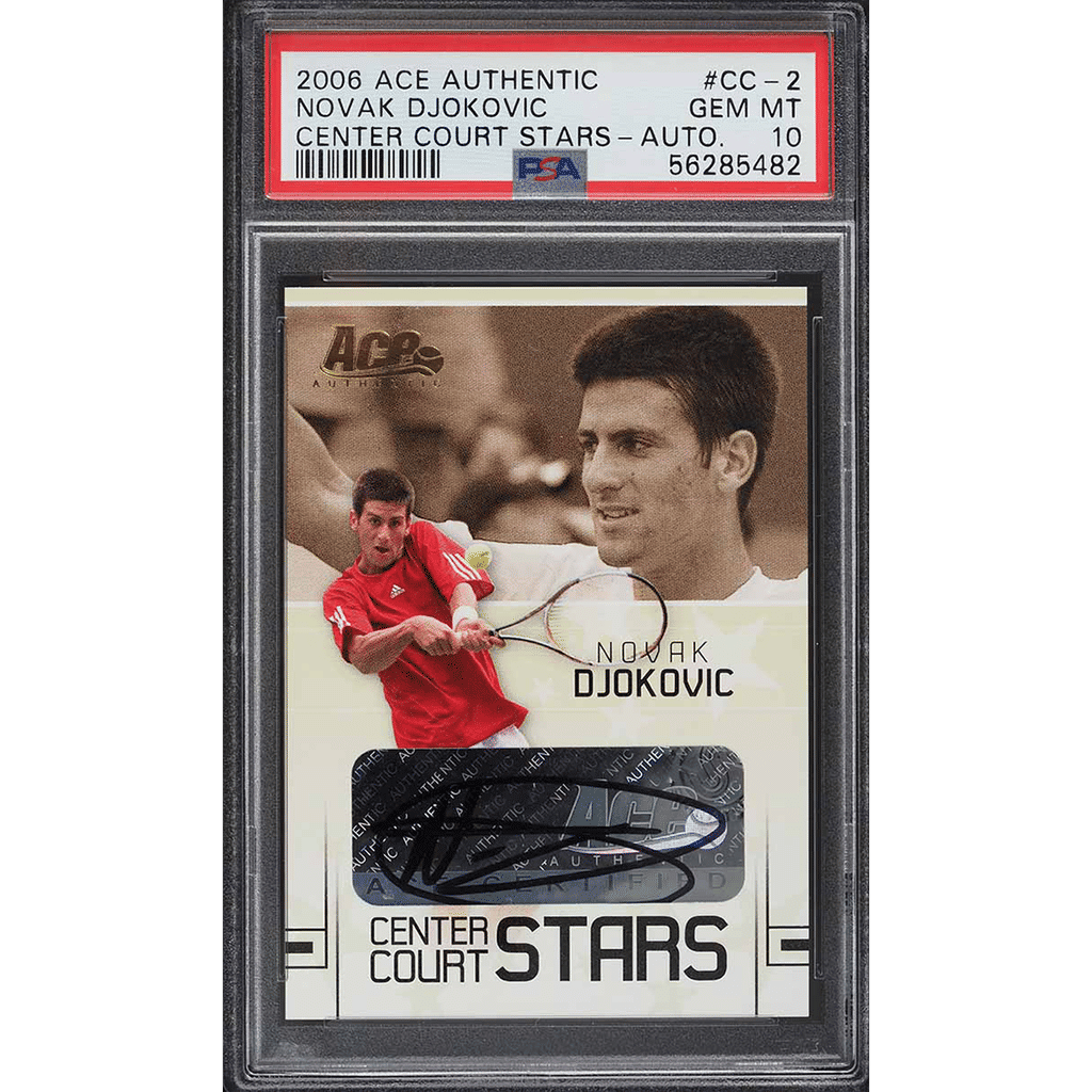 2006 Ace Authentic Center Court Stars Novak Djokovic ROOKIE AUTO #CC-2 PSA 10