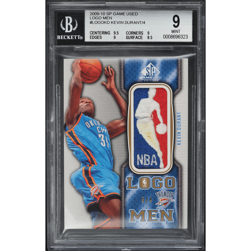 2009 SP Game Used Logo Men Kevin Durant LOGOMAN PATCH /4 #LOGO-KD BGS 9 MINT