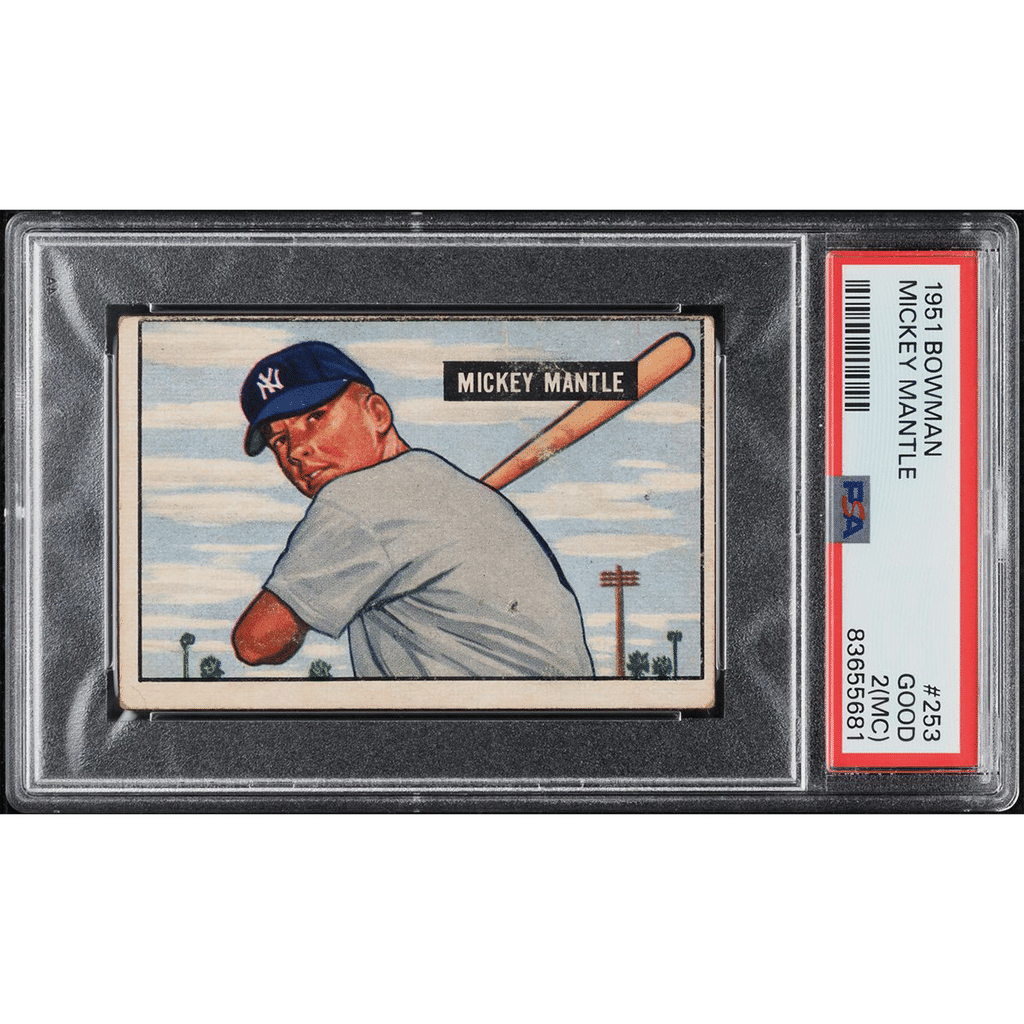 1951 Bowman Mickey Mantle ROOKIE #253 PSA 2(mc) GD