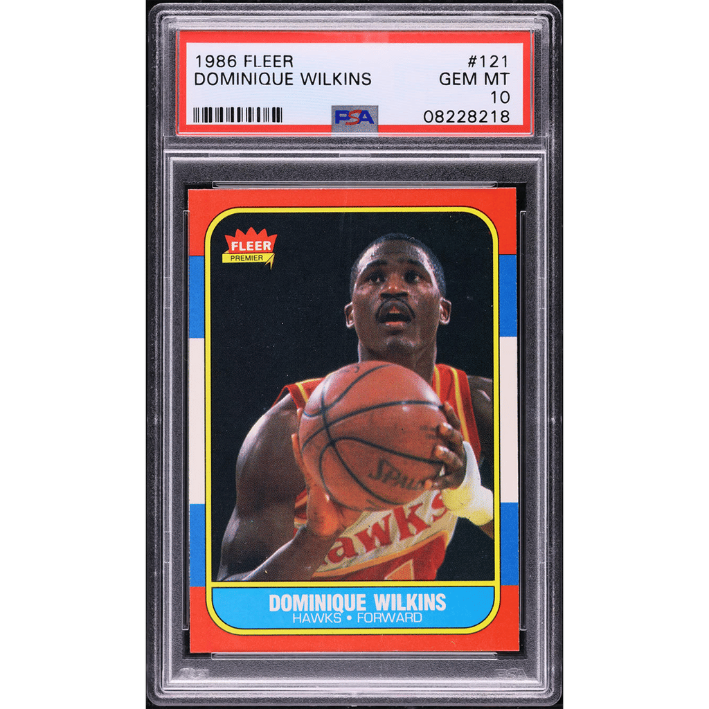 1986 Fleer Basketball Dominique Wilkins ROOKIE #121 PSA 10 GEM MINT