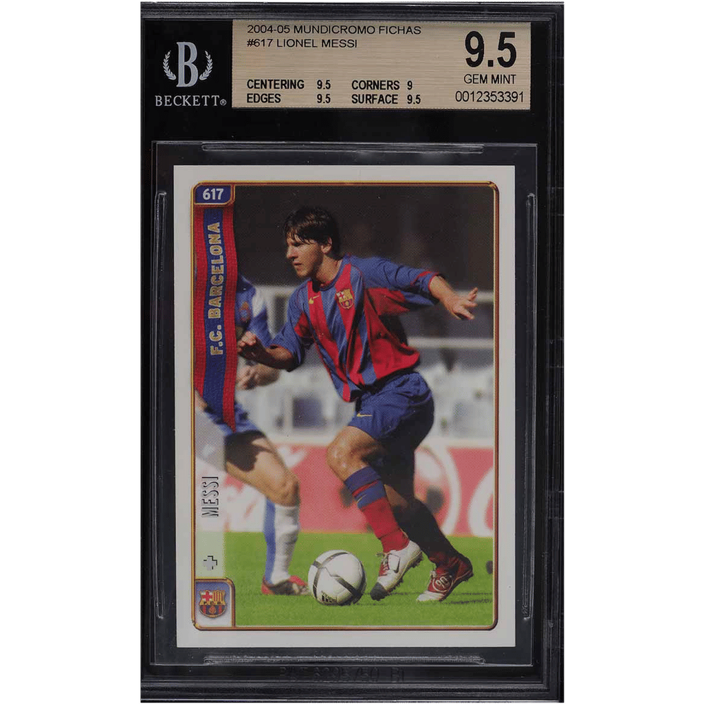 2004 Mundi Cromo Liga Soccer Lionel Messi ROOKIE #617 BGS 9.5 GEM MINT