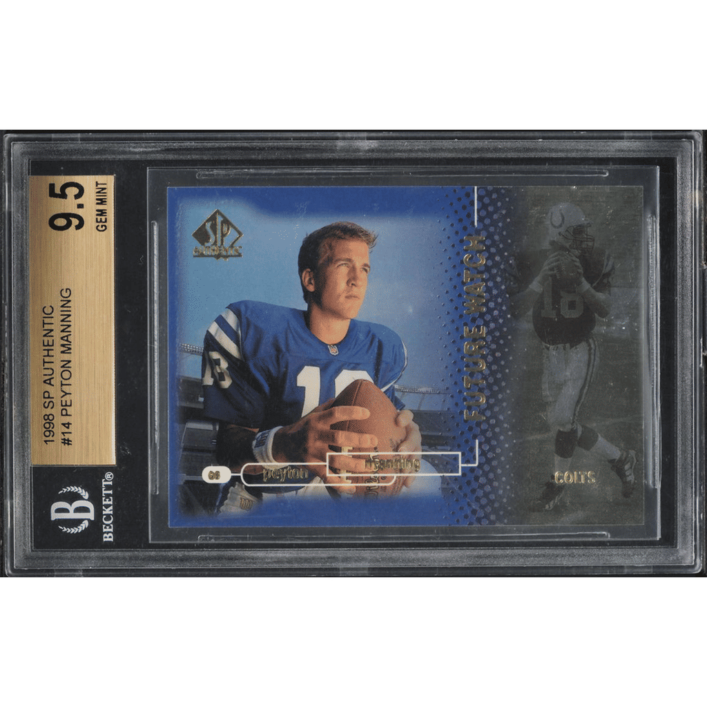 1998 SP Authentic Peyton Manning ROOKIE /2000 #14 BGS 9.5 GEM MINT