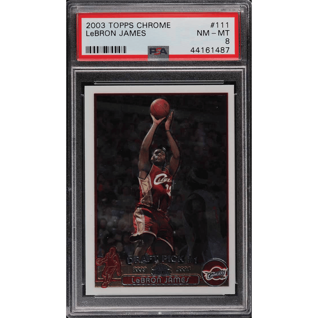 2003 Topps Chrome LeBron James ROOKIE #111 PSA 8 NM-MT