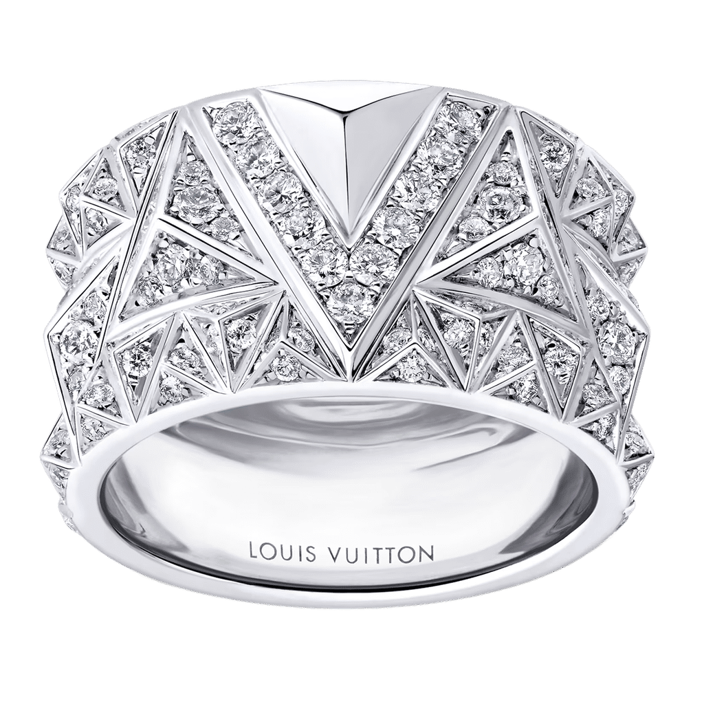 Pure V Ring, White Gold and Diamonds