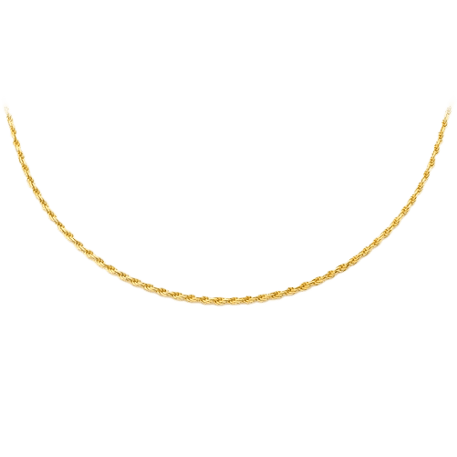 1MM Rope 14k Solid Gold Chain 16"