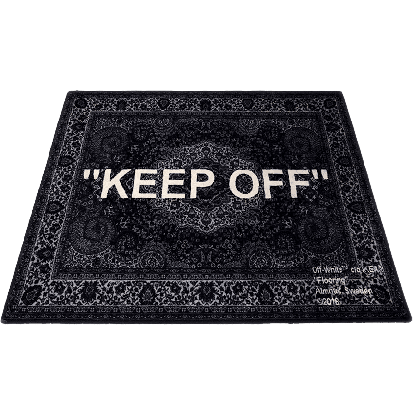 Virgil Abloh x IKEA "KEEP OFF" Rug 133x195 CM Black/White