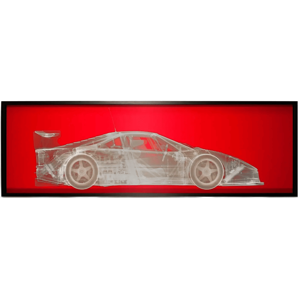 "Silver Ferrari F40 on Red" 2025
