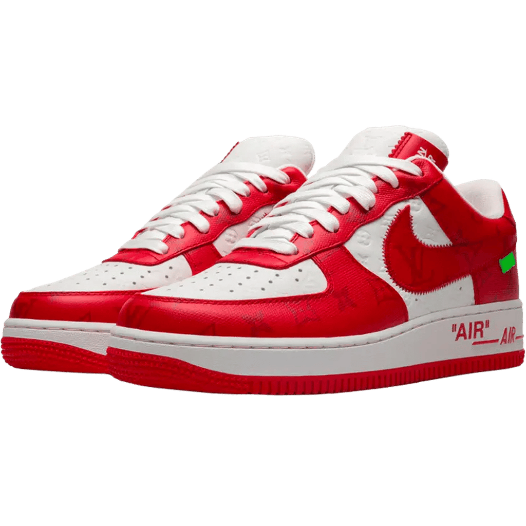Louis Vuitton Nike Air Force 1 Low By Virgil Abloh White Red