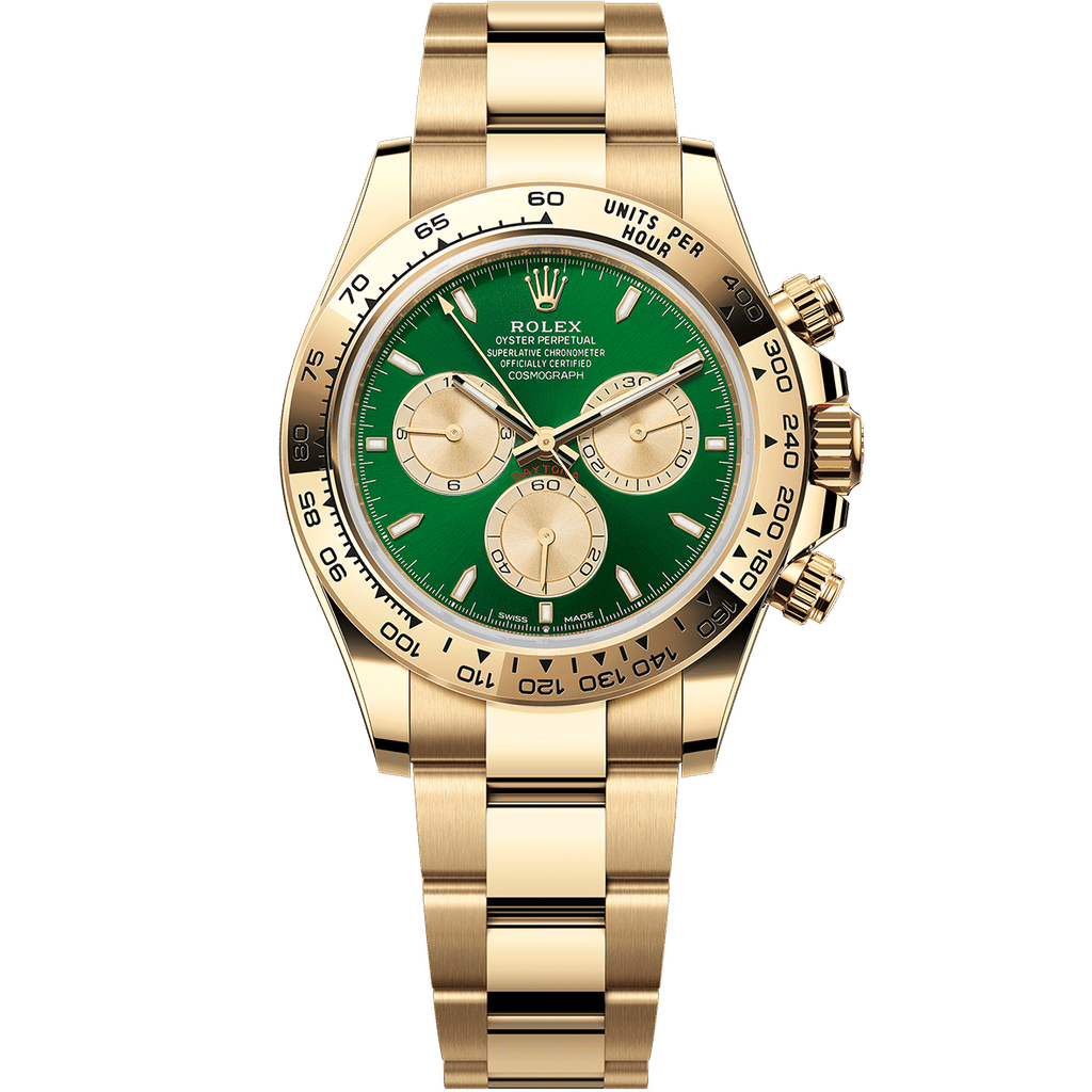 Rolex Cosmograph Daytona Yellow Gold Green Dial 40mm