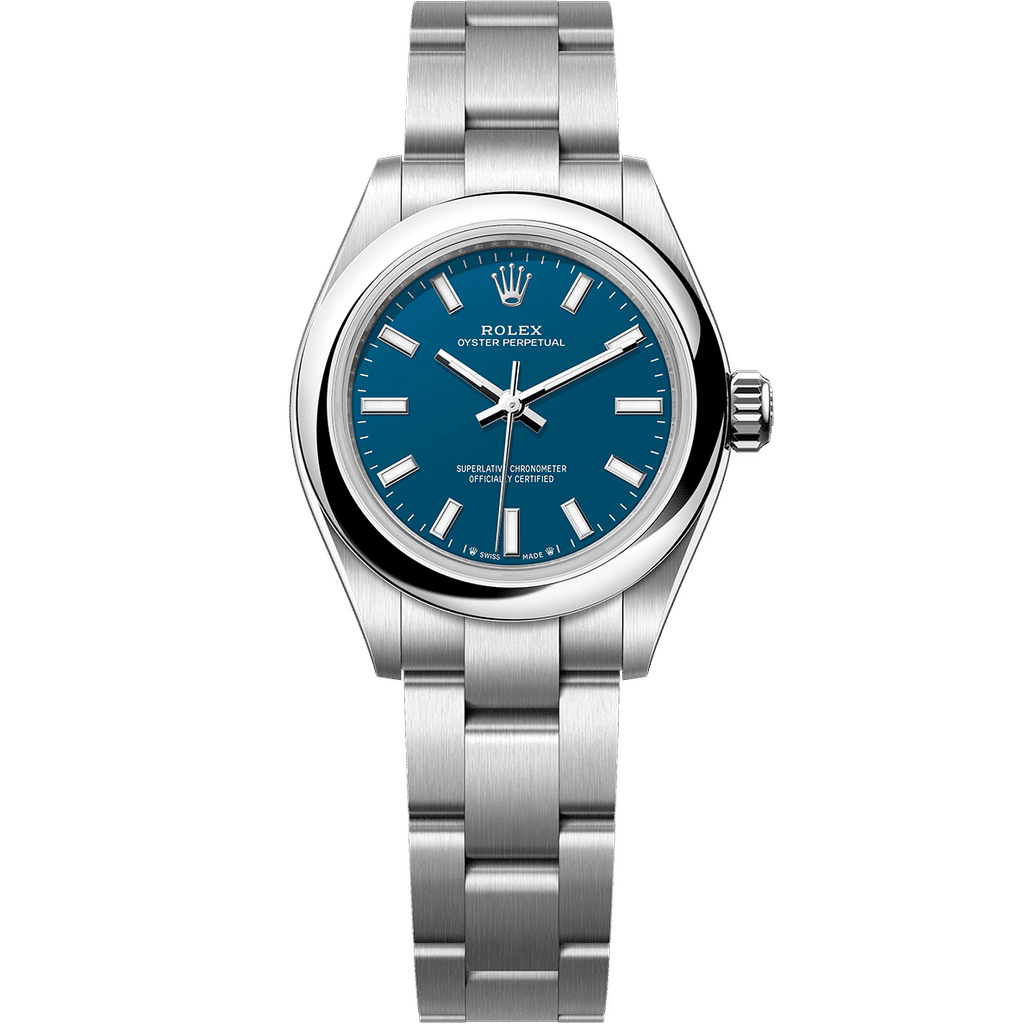 Rolex Oyster Perpetual Steel Blue Dial 28mm