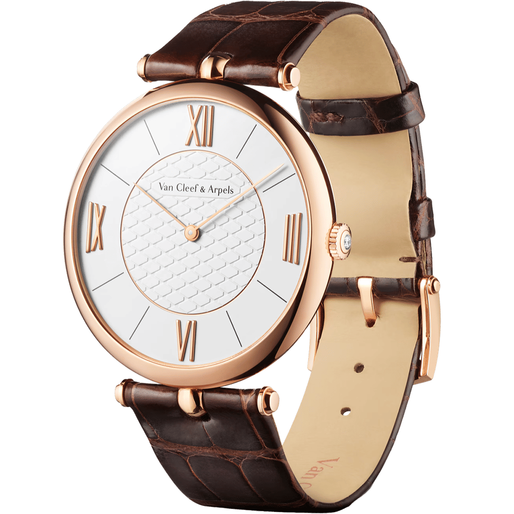 Van Cleef Pierre Arpels watch, 42 mm 18K rose gold, Diamond