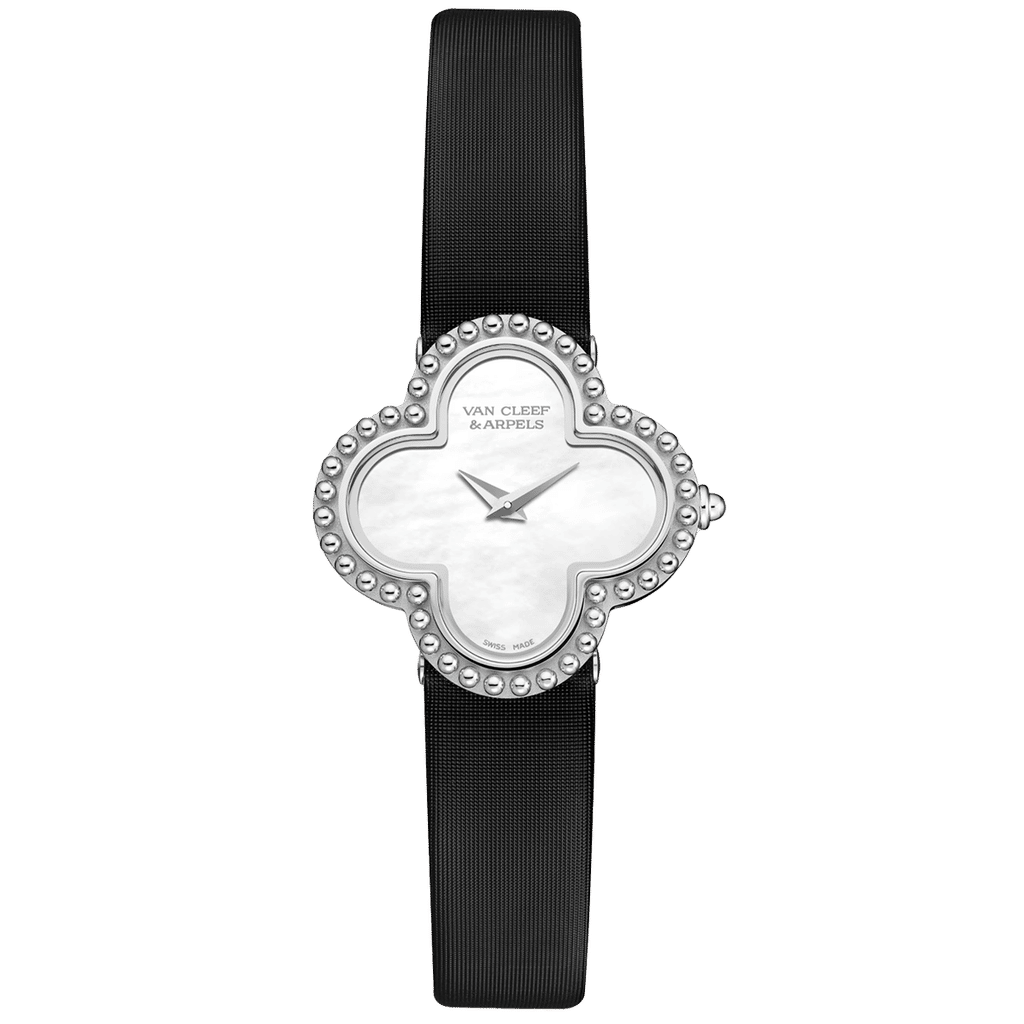 Van Cleef Alhambra watch, small model 18K white gold, Mother-of-pearl