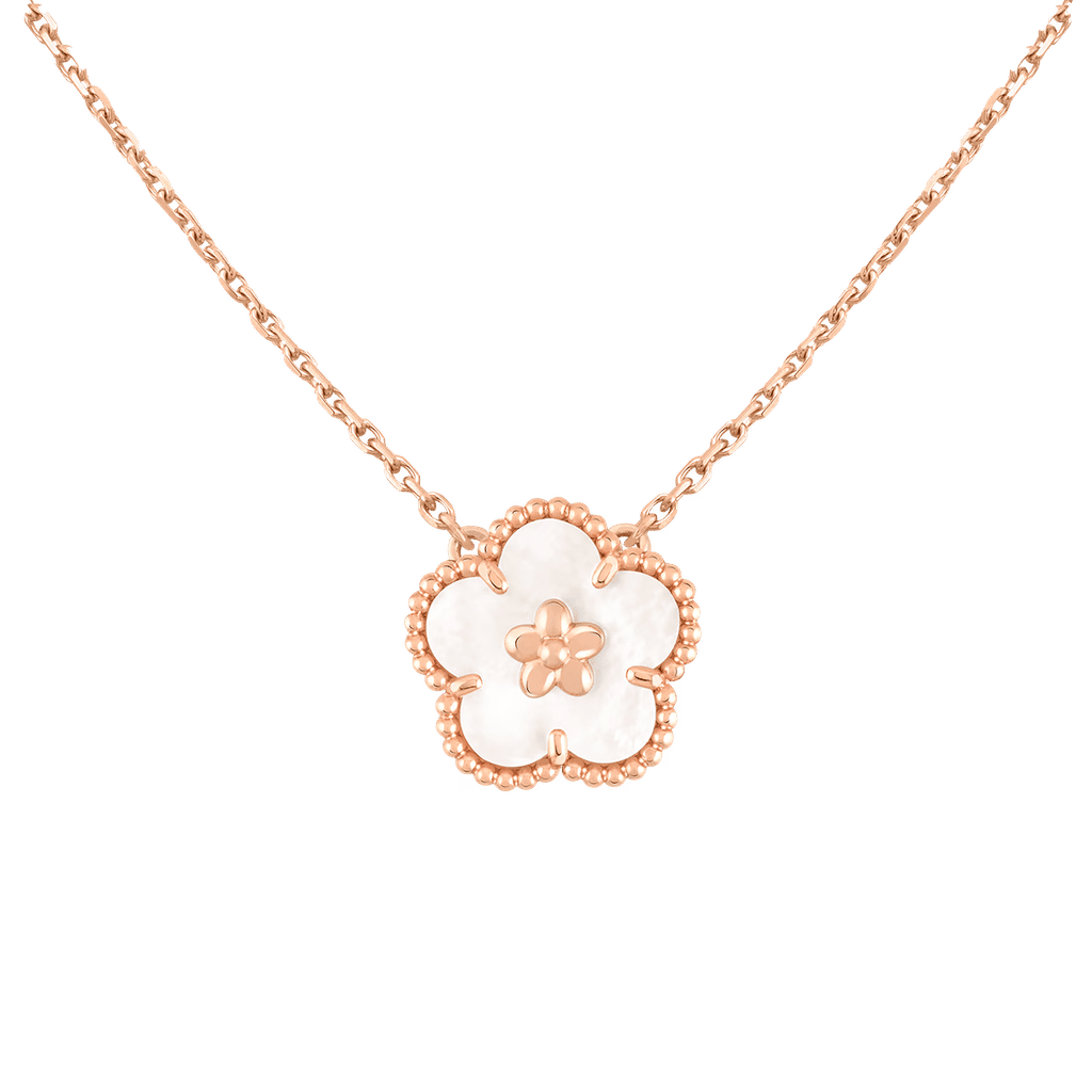 Van Cleef & Arpels Lucky Spring Pendant Plum Blossom 18K Rose Gold