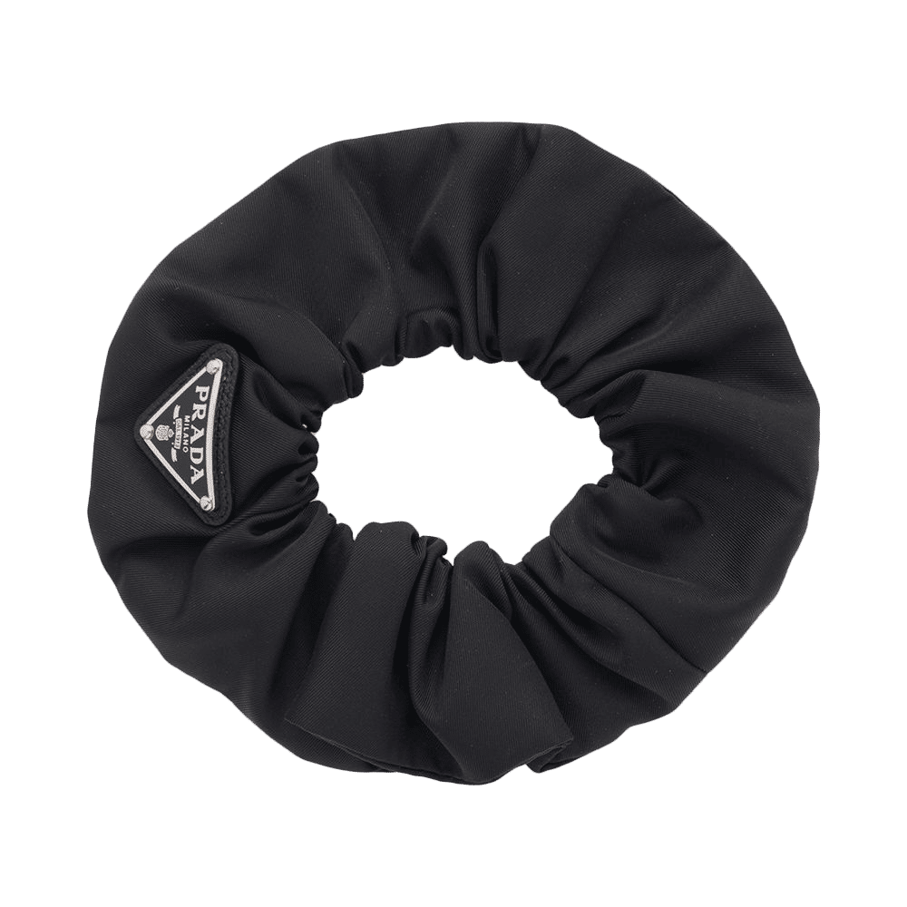 Prada triangle-logo scrunchie