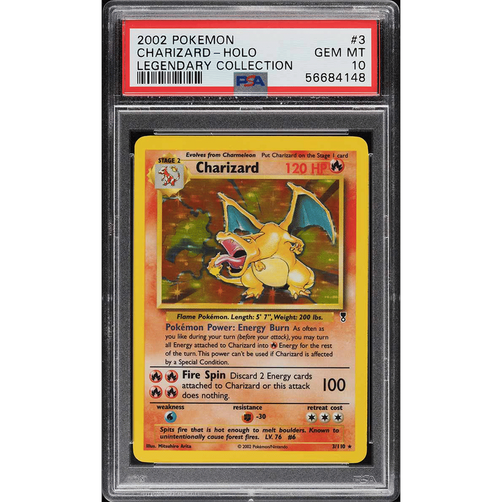 2002 Pokemon Legendary Collection Holo Charizard #3 PSA 10 GEM MINT